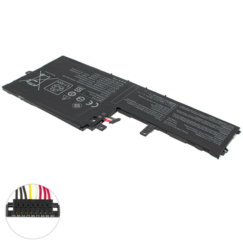 Батарея для ноутбука ASUS C31N1721 EeeBook E406SA E406MA 11.4V 5000mAh 56Wh Black 0B200-02830100 Батарея для ноутбука ASUS C31N1721 EeeBook E406SA E406MA 11.4V 5000mAh 56Wh Black 0B200-02830100