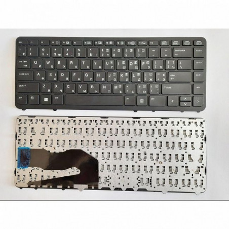Клавіатура HP EliteBook 740 745 750 755 840 850 g1 g2 ZBook 14 чорна з підсвіткою російських та англійських букв