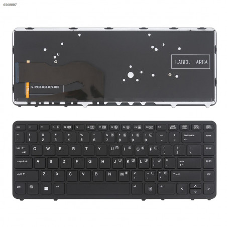 Клавіатура EliteBook 740 745 750 755 840 850 g1 g2 ZBook 14 чорна без рамки