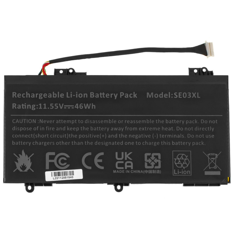 Батарея для ноутбука HP SE03XL Pavilion 14-AL 14-AL000 14-AL100 series 11.55V 3450mAh 41Wh Black orig Батарея для ноутбука HP SE03XL Pavilion 14-AL 14-AL000 14-AL100 series 11.55V 3450mAh 41Wh Black orig