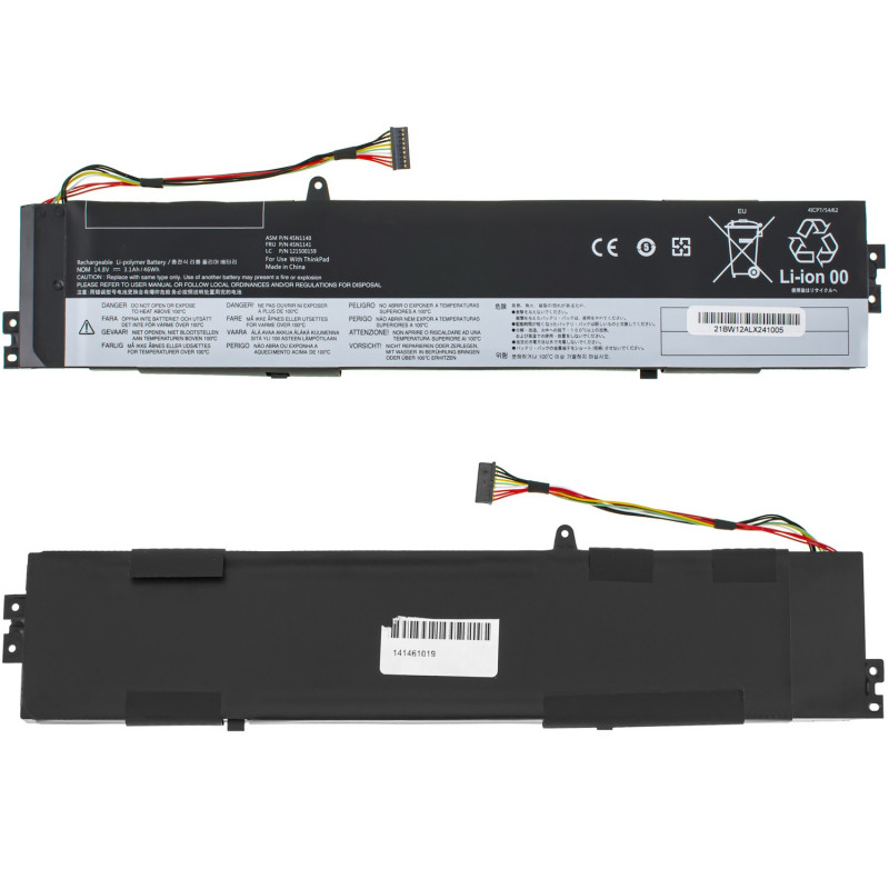 Акумулятор до ноутбука LENOVO 45N1140 ThinkPad S431 S440 14.8V 3100mAh 46Wh Black orig Акумулятор до ноутбука LENOVO 45N1140 ThinkPad S431 S440 14.8V 3100mAh 46Wh Black orig