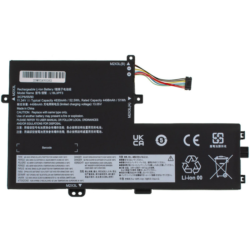 Батарея для ноутбука LENOVO L18C3PF6 IdeaPad S340-14API C340-14API 11.34V 52.5Wh Black Батарея для ноутбука LENOVO L18C3PF6 IdeaPad S340-14API C340-14API 11.34V 52.5Wh Black
