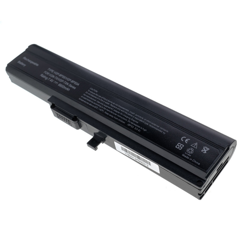 Батарея для ноутбука Sony BPS5 BPL5A BPS5A VGP-BPL5 VGP-BPL5A VGP-BPS5 VGP-BPS5A BPL5 VAIO VGN-TX series 7.4V 6600mAh Black