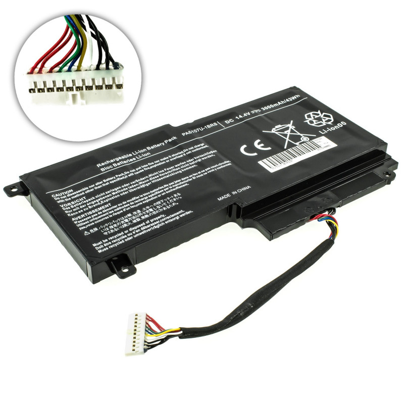 Акумулятор до ноутбука Toshiba PA5107 Satellite L50 series 14.4V 3000mAh 43Wh Black