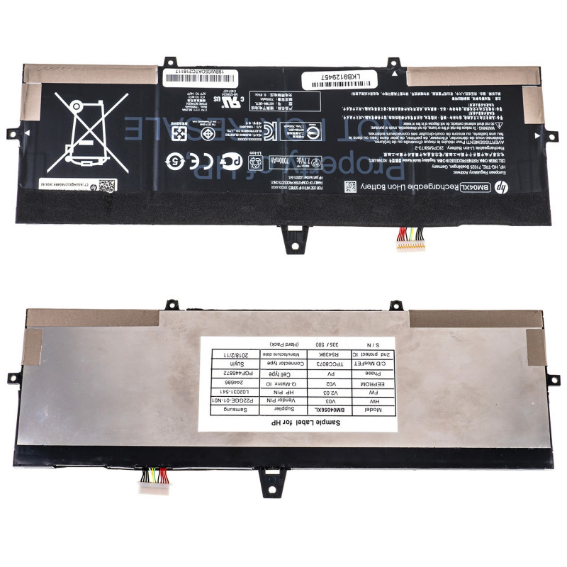 Батарея для ноутбука HP BM04XL EliteBook X360 1030 G3 1030 G4 7.7V 7300mAh 56Wh Black orig Батарея для ноутбука HP BM04XL EliteBook X360 1030 G3 1030 G4 7.7V 7300mAh 56Wh Black orig