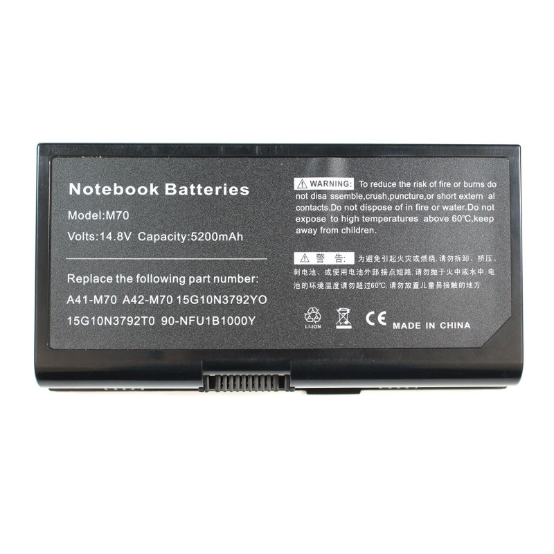 Батарея ASUS A32-M70 M70 N70 N90 X71 X72 G71 G72 F70 07G0165A1875 07G016WQ1865 15G10N3792T0 15G10N3792YO 70-NFU1B1000Z 70-NFU