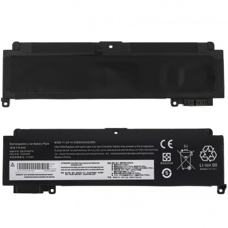 Акумулятор Lenovo 01AV405 2000 mAh 11,4 V 23Wh 00HW025 00HW024 01AV405 01AV406 01AV407 SB10J79002 SB10J79004 SB10F46463 ThinkPa