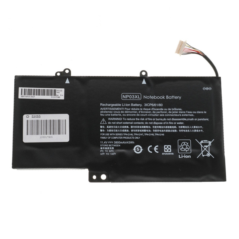 Акумулятор HP NP03XL TPN-Q146 TPN-Q147 TPN-Q148 TPN-Q149 HSTNN-LB6L 760944-421 HSTNN-UB6L 760944-541 X360 X360 13-A010DX X360 Акумулятор HP NP03XL TPN-Q146 TPN-Q147 TPN-Q148 TPN-Q149 HSTNN-LB6L 760944-421 HSTNN-UB6L 760944-541 X360 X360 13-A010DX X360