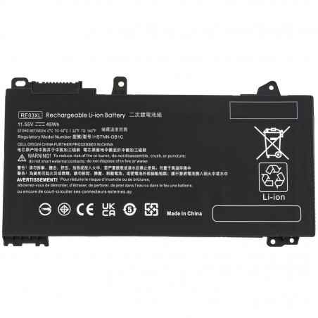 Батарея для ноутбука HP RF03XL HSTNN-OB1Q L83685-AC1 L84354-005 RF03045XL ProBook 450 G7 455 G7 11.55V 3895mAh 45Wh Black оем