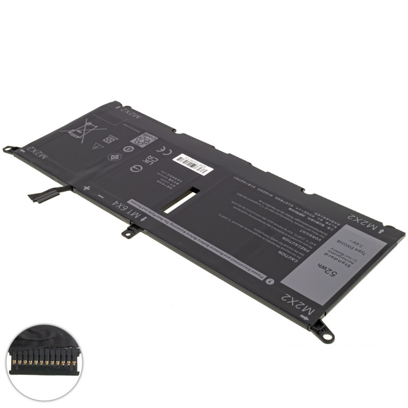 Батарея DELL DXGH8 0H754V H754V 0V48RM V48RM HK6N5 P113G001 P114G001 P115G001 P82G001 P82G002 XPS 13 7390 9370 9380 7.6V 6842mA