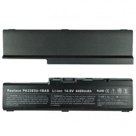 Акумулятор до ноутбука Toshiba PA3383 Satellite A70 A75 P30 P35 series 14.8V 4400mAh Black оем