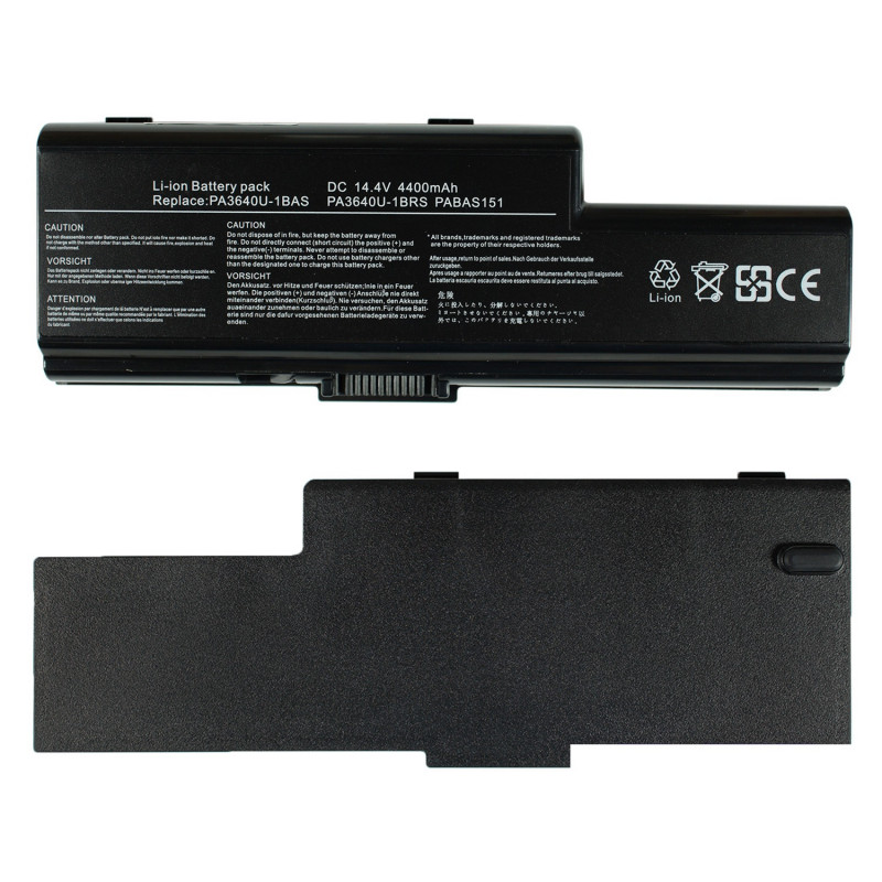 Акумулятор до ноутбука Toshiba PA3640 PA3640U-1BAS PA3640U-1BRS PABAS121 Qosmio F50 Series 14.4V 4400mAh Black оем