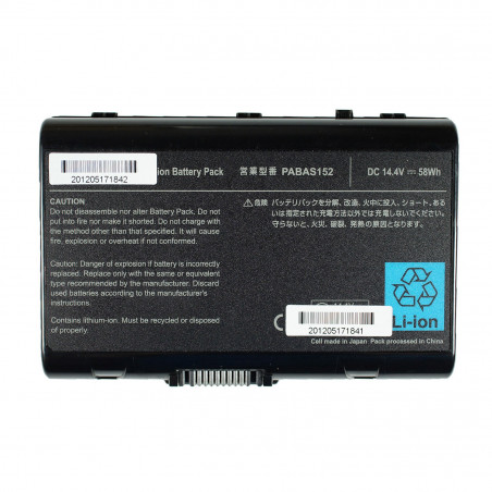 Акумулятор до ноутбука Toshiba PA3641 PA3641U-1BAS PA3641U-1BRS PABAS123 Qosmio X300 X305 14.4V 5200mAh Black оем