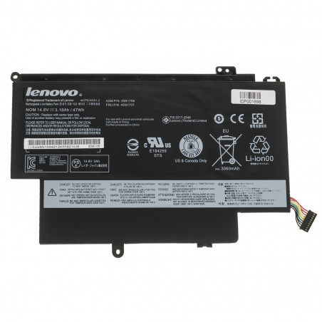 Акумулятор до ноутбука LENOVO 45N1706 45N1705 45N1707 45N1704 Lenovo Thinkpad 12.5 S1 20cds00800 20cds00700 20cds00500 Yoga ser