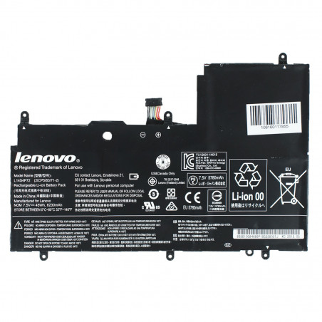 Акумулятор до ноутбука Lenovo L14S4P72 Yoga 3 14 14-IFI 14-IFI 14-ISE 14ISK Series 7.5V 6230mAh 45Wh Black оем
