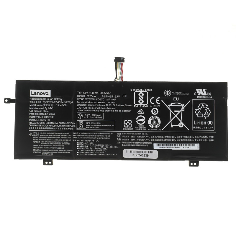 Акумулятор до ноутбука LENOVO L15M6PC0 L15L4PC0 L15M4PC0 L15S4PC0 IdeaPad 710S Plus-13ISK 710S-13IKB 7.5V 6055mAh 46Wh Black oe Акумулятор до ноутбука LENOVO L15M6PC0 L15L4PC0 L15M4PC0 L15S4PC0 IdeaPad 710S Plus-13ISK 710S-13IKB 7.5V 6055mAh 46Wh Black oe