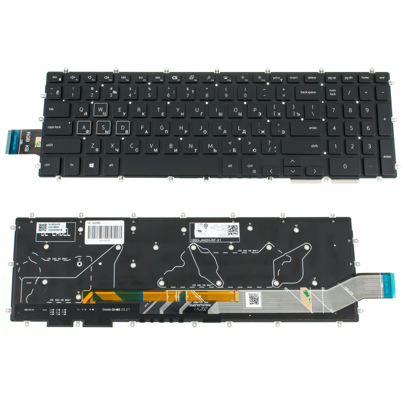 Клавиатура для ноутбука DELL G 3590 5590 RGB Gamming G7 7590 7790 G5 5590 G3 15 (3579) 0KRHKG 03NVJK 0GGVTH 0R0G9T 09J9KG 0C