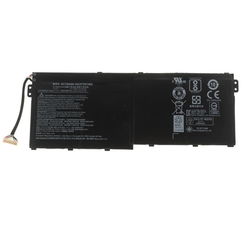 Батарея для ноутбука ACER AC16A8N KT.0040G.009 4ICP7/61/80 Aspire Nitro VN-593G VN7-793G series 15.2V 4605mAh 69Wh Black orig