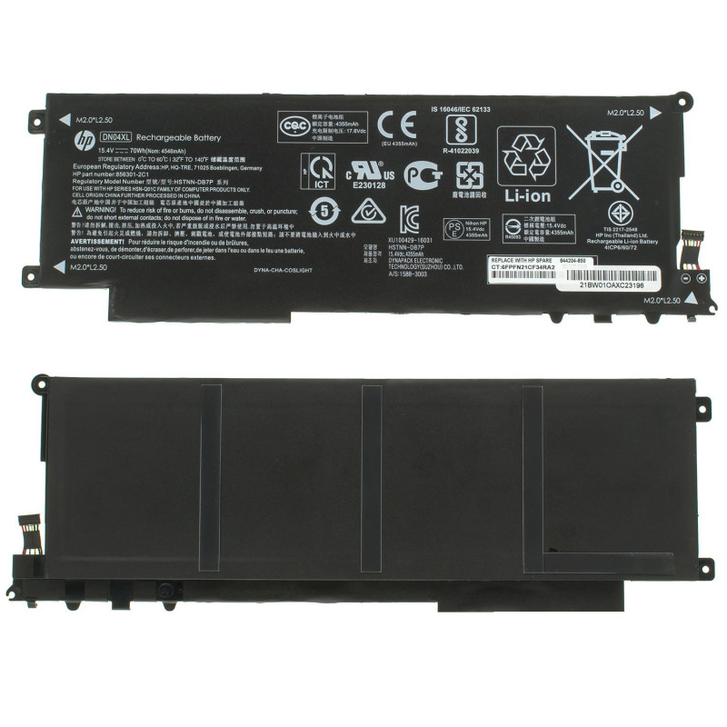 Акумулятор HP DN04070XL 856843-850 856301-2C1 856543-855 856843-850 856843-855 DN04070XL-PL DN04 ZBook X2 G4 15.4V 4546mAh 70Wh