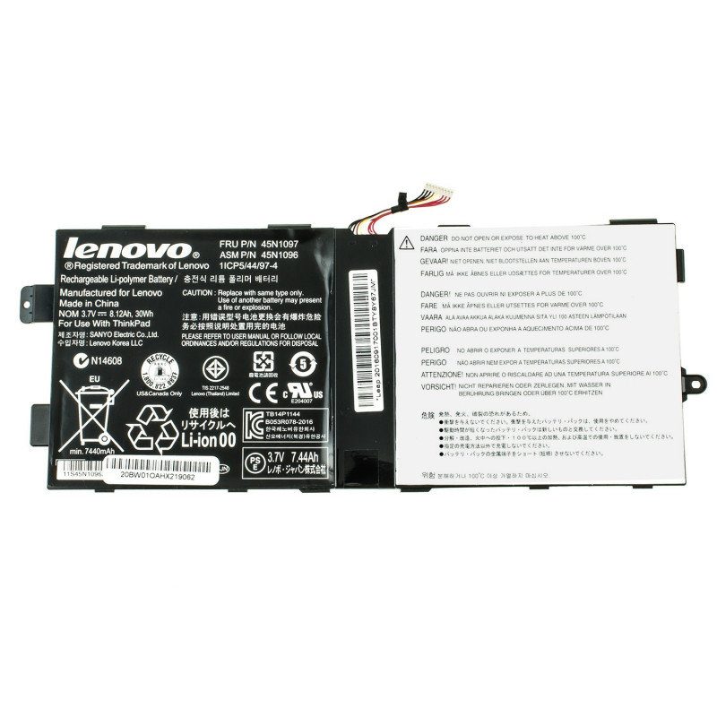 Батарея LENOVO 45N1097 45N1096 45N1098 45N1099 45N1720 45N1721 1ICP5/44/97-4 2ICP5/67/90 1ICP4/32/81 ThinkPad Tablet 2 3.7V 812