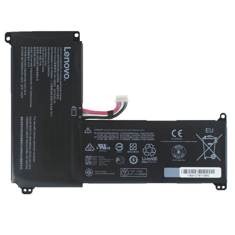 Акумулятор до ноутбука LENOVO 5B10M53638 110S-11IBR 120S-14IAP 0813004 5B10M53616 IdeaPad 110S-11IBR 7.6V 4200mAh 31Wh Black NE Акумулятор до ноутбука LENOVO 5B10M53638 110S-11IBR 120S-14IAP 0813004 5B10M53616 IdeaPad 110S-11IBR 7.6V 4200mAh 31Wh Black NE