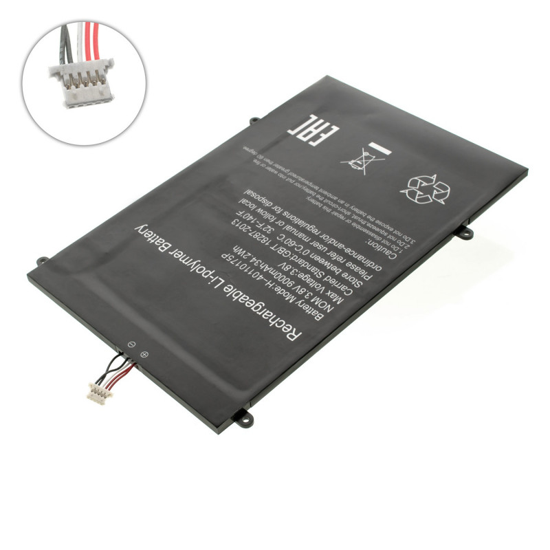 Акумулятор до ноутбука Prestigio H-40110175P NV-40110175 PL3588106P-2P SmartBook 141 С3 3.8V 9000mAh 34.2Wh Black orig