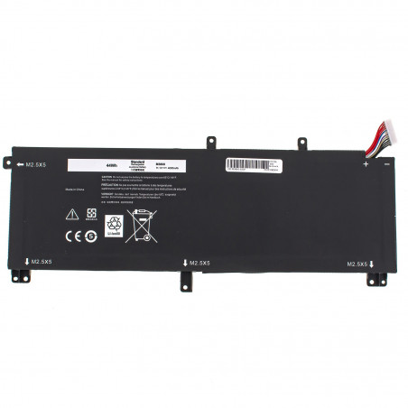 Акумулятор до ноутбука DELL 245RR T0TRM 0H76MY H76MV 07D1WJ 7D1WJ Y758W XPS 15 9530 M3800 series 11.1V 4000mAh 44Wh Black