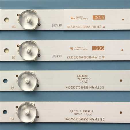 Підсвітка Haier 43 ES-691 ES 691 K433535T0409581-Rev1.2 BC K433535T0409581 Rev1 2 HV430FHB-N40 HV430FHB N40 K433535T041055 43G5