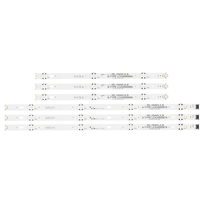 Подсветка LG 339+830 mm 3+4 led LC43490075A 43LJ55_7LED_REV01_170930 1