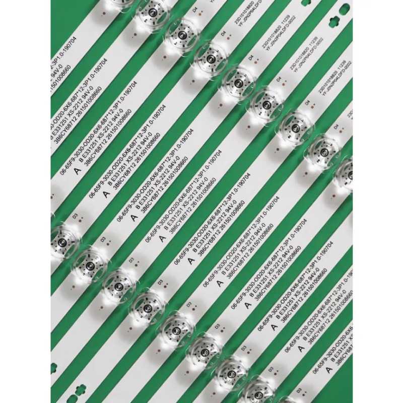 Подсветка Haier 6 led 686 mm 3V 65R3 06-65F9-3030-0D20-6x6-687 12-3PL0 Подсветка Haier 6 led 686 mm 3V 65R3 06-65F9-3030-0D20-6x6-687 12-3PL0