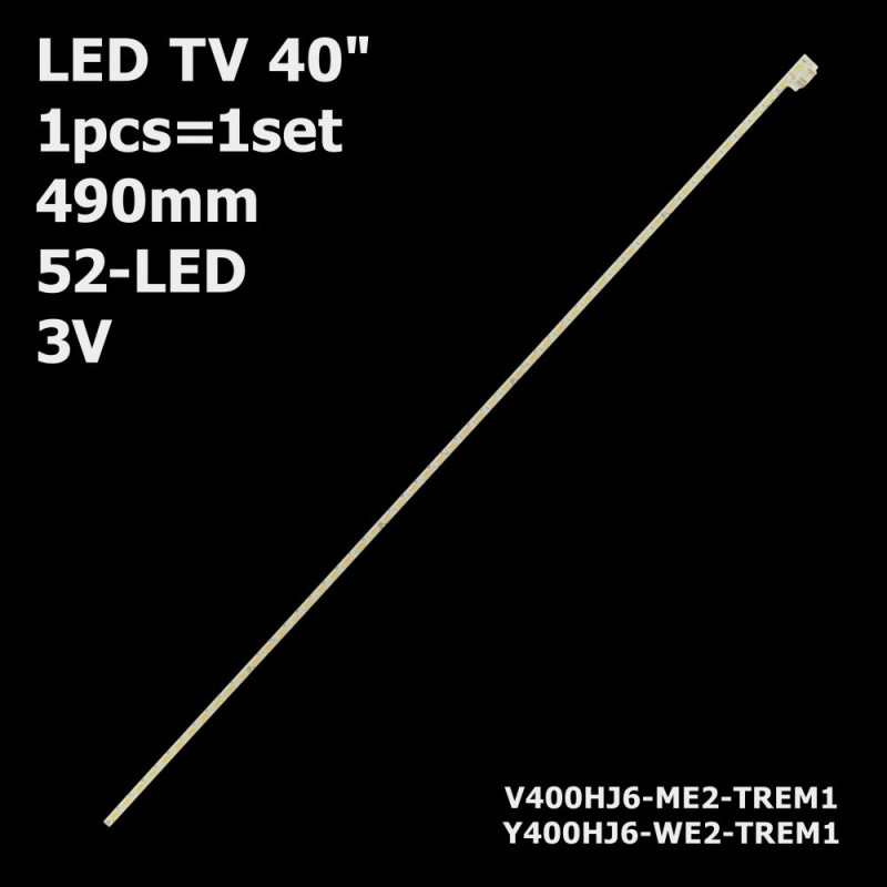LED подсветка TV 40" inch 490mm 52-led V400HJ6-ME2-TREM1 V400HJ6-ME2-TREM2 Y400HJ6-WE2-TREM1 1шт.