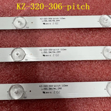 LED подсветка TV KZ-320-306-pitch 3шт. 6LED 3V 582mm LED подсветка TV KZ-320-306-pitch 3шт. 6LED 3V 582mm