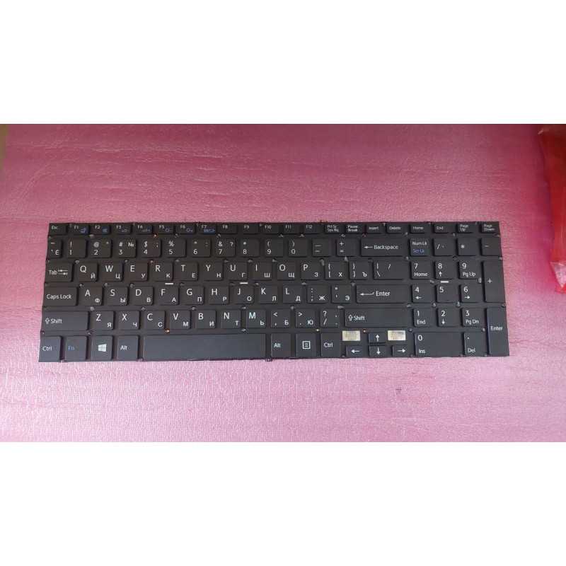 Клавіатура для ноутбука SONY FIT15 SVF15 SVF15A, svf-15a1z2eb, svf15a1s2e, svf15a1c (UA Black без рамки)