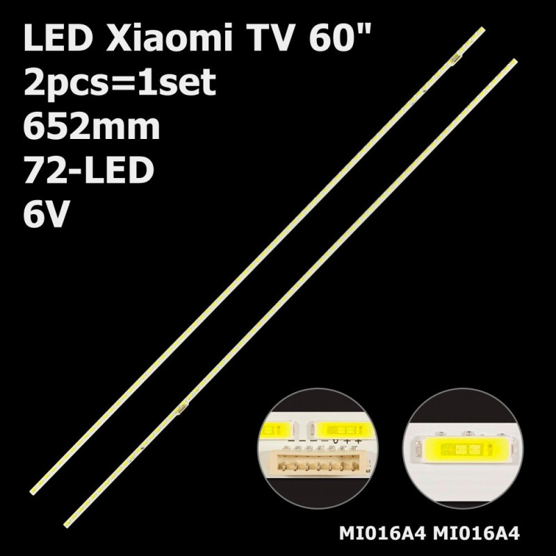 Подсветка TV 652mm 72-led 6v L60M5-AA MI60TV T17 MI016A-161125-A MI01 Подсветка TV 652mm 72-led 6v L60M5-AA MI60TV T17 MI016A-161125-A MI01