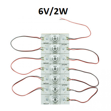 1 диод 6v квадратный спаяны 7штук 2W Square-lens