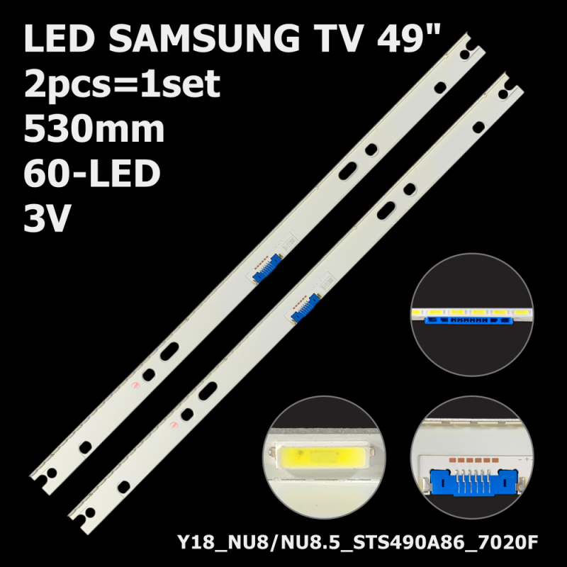 Подсветка TV 60led 530mm Y18_NUB/NUB.5_STS490A86_7020F UCO_60LEDs BN96 Подсветка TV 60led 530mm Y18_NUB/NUB.5_STS490A86_7020F UCO_60LEDs BN96
